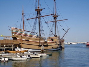 The Mayflower II - an exact replica built in 1957 of the original Mayflower