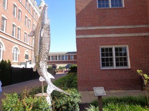 Culinary Institute of America - this is a sculpture made entirely of spoons, knives and forks.