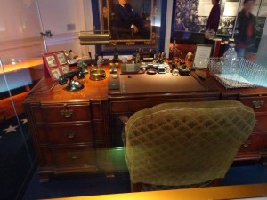 Inside the FDR Presidential Museum - his desk from the Oval Office