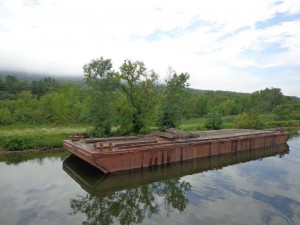 Barge along the Erie Canal