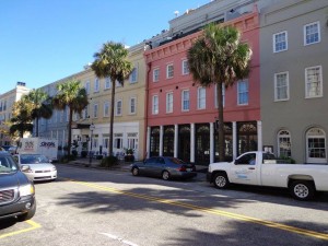 Rainbow Row on East Bay Street is a series of 13 colorful historic houses - Charleston, SC