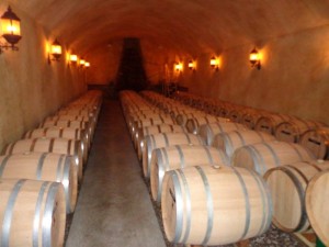 The Oak Room - used to age selected varieties of wine. Shelton Vineyards - Dobson, SC